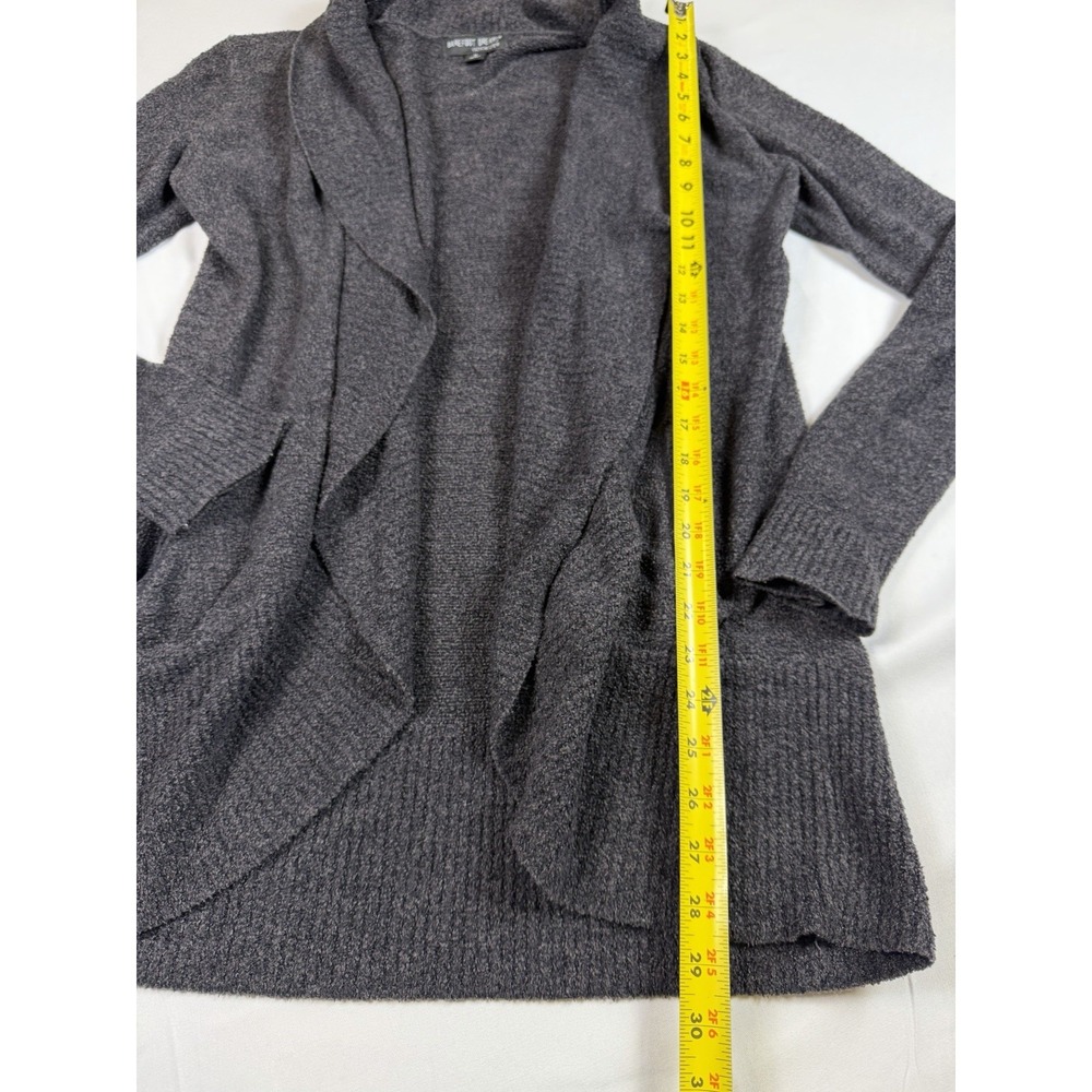 Barefoot Dreams Circle Cardigan Womens M Carbon‎ CozyChic Lite Shawl Collar - Picture 6 of 8